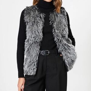 Koton Knit & Faux Fur Vest Size Medium